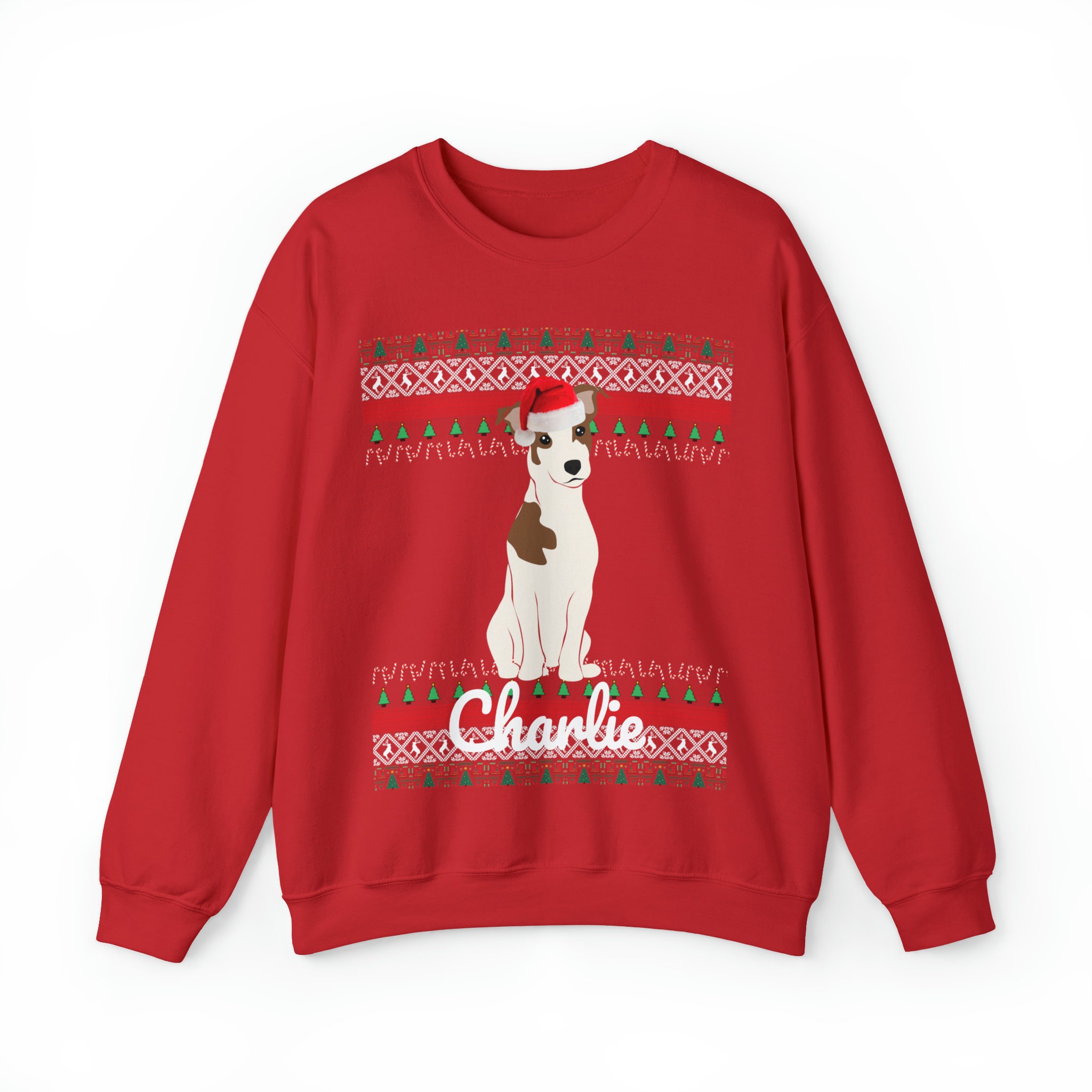 Sweatshirt Noël Motif Fox Terrier Avec Chapeau De Père Noël - Cadeau Pour Amateurs De Chiens - 9