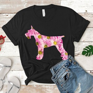 Schnauzer Shirt | Miniature Schnauzer Mom Shirt | Schnauzer Gifts | Schnauzer Flower TShirt | Schnauzer Mama T | Schnauzer Mother Daisies