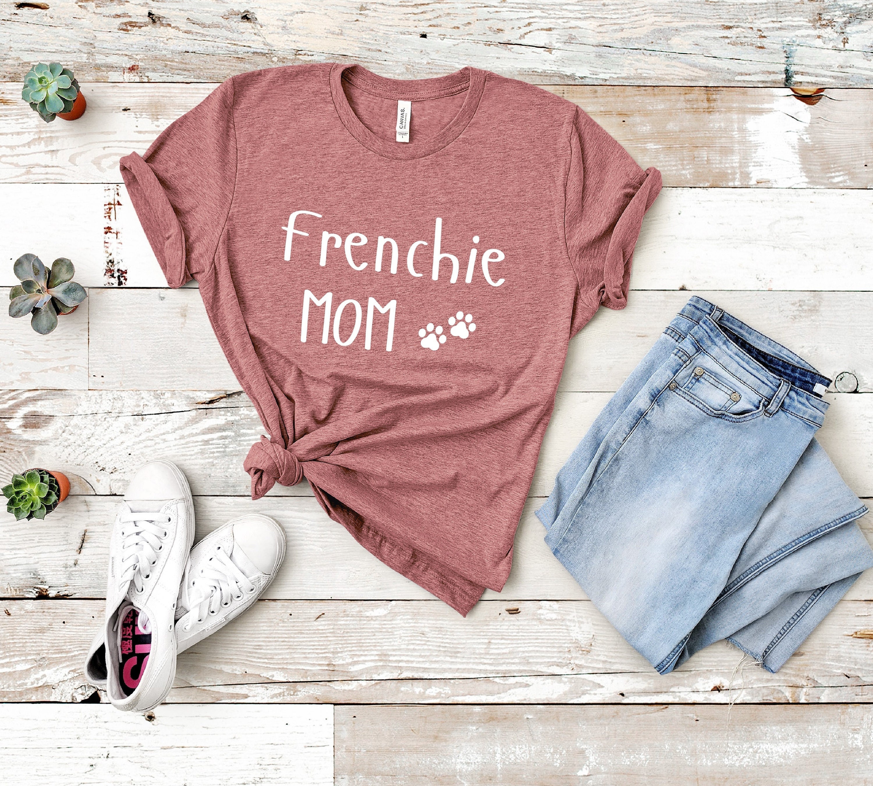 Frenchie mum t shirt top