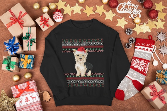 Yorkie Christmas Sweatshirt Yorkie Christmas Sweatshirt