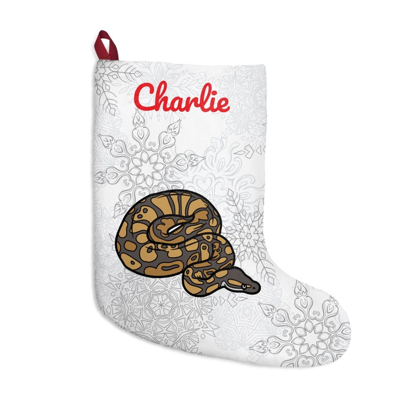 Bas en python-balle | Cadeaux Ball Python | Bas de Noël serpent personnalisé | Maman Python Boule | Cadeau des Fêtes Papa Serpent Python image 4