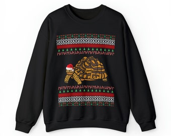 Suéter navideño de tortuga / Regalo de tortuga / Suéter de tortuga / Mamá tortuga de Hermann / Sudadera de tortuga rusa / Papá tortuga egipcia