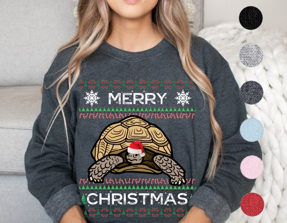 Funny Russian Tortoise Christmas T-Shirt Santa Hat Animal T-Shirt Funny Russian Tortoise Christmas T-Shirt Santa Hat Animal T-Shirt