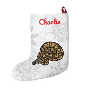 Bas en python-balle | Cadeaux Ball Python | Bas de Noël serpent personnalisé | Maman Python Boule | Cadeau des Fêtes Papa Serpent Python image 2