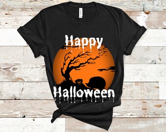 Hedgehog Halloween Shirt | Hedgehog Gift for Him or Her | Hedgehog Mom TShirt | Pet Hedgehog Dad Tee | Halloween Costume Hedgehog Holiday