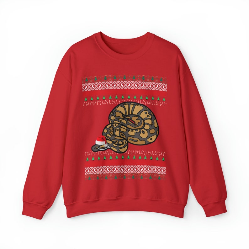 Ball Python Christmas Sweater | Ball Python Gift | Ball Python Sweater | Snake Sweater | Snake Mom Dad | Ugly Ball Python Sweatshirt XMas image 6