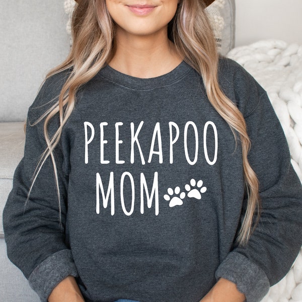 Peekapoo Mom Sweatshirt | Peekapoo Sweatshirt for Her | Peekapoo Sweater for Women | Peekapoo Gifts | Pekingnese Poodle Mom | Peekapoo Mama