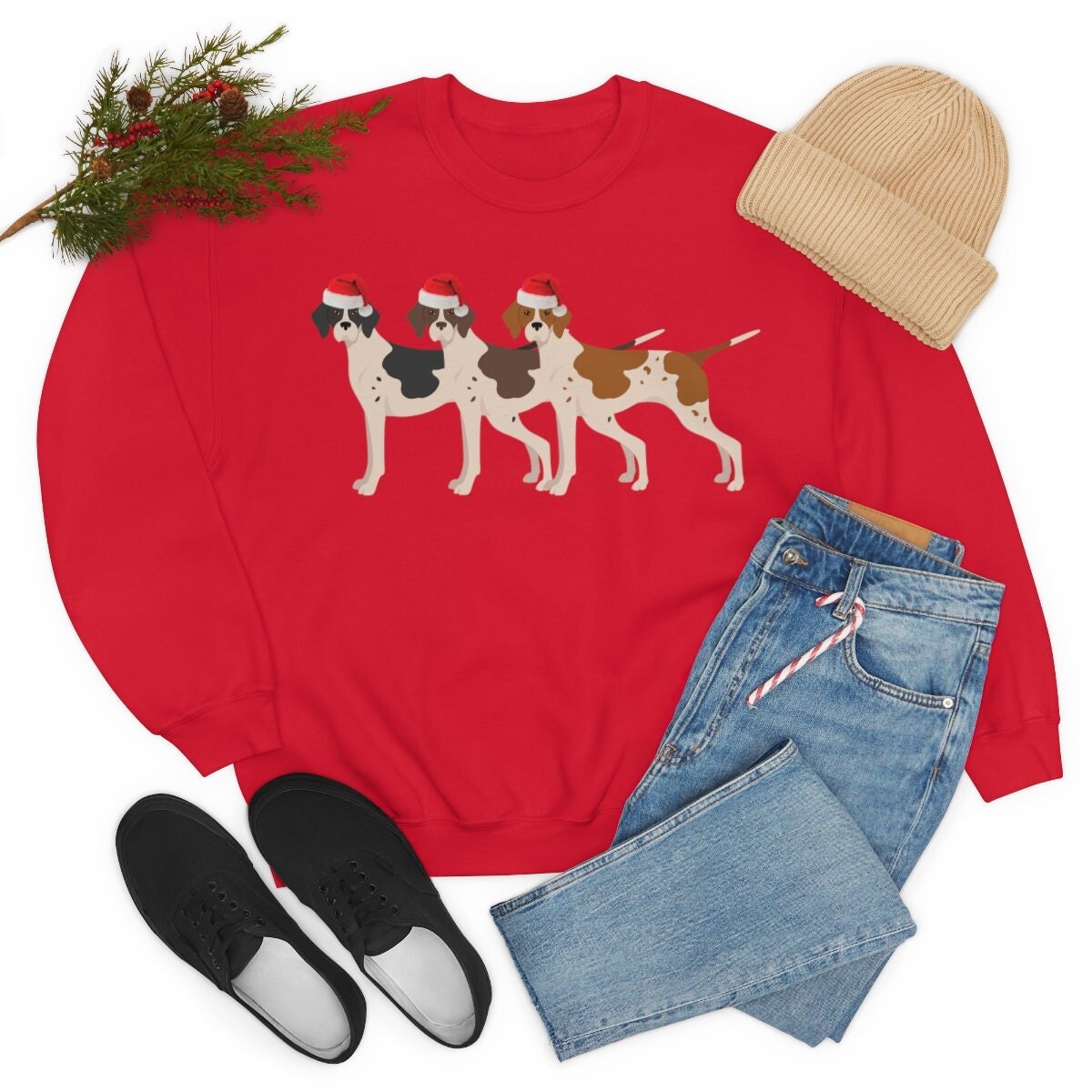 English Pointer Christmas Sweater | English Pointer Sweatshirt | English Pointer Gifts | English Pointer Mom Holiday | English Pointer Dad