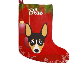 Toy Fox Terrier Stocking | Toy Fox Terrier Gifts | Toy Fox Terrier Christmas Stocking | Toy Fox Terrier Mom Holiday | Toy Fox Dad Decoration