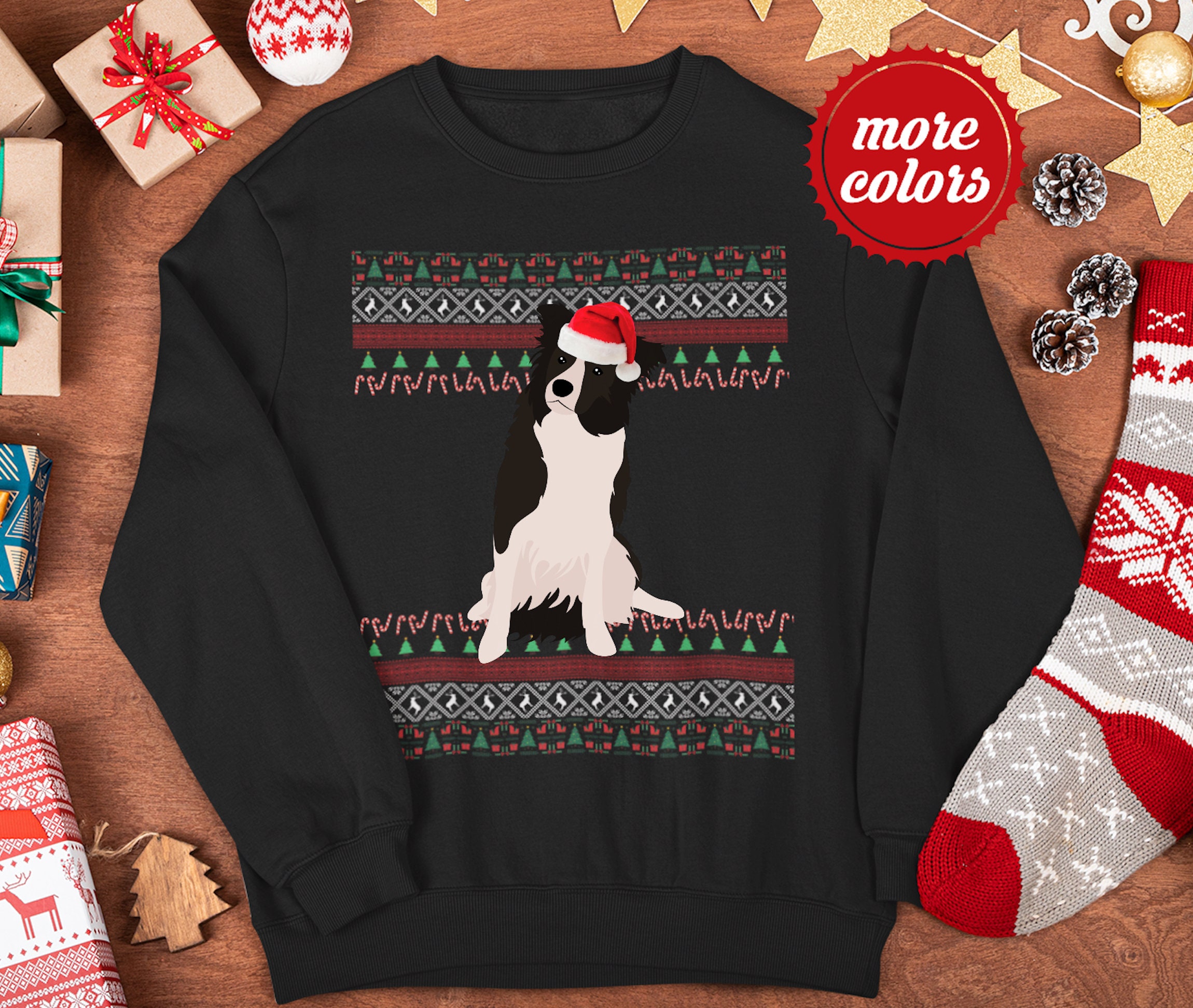 Border collie christmas best sale sweater