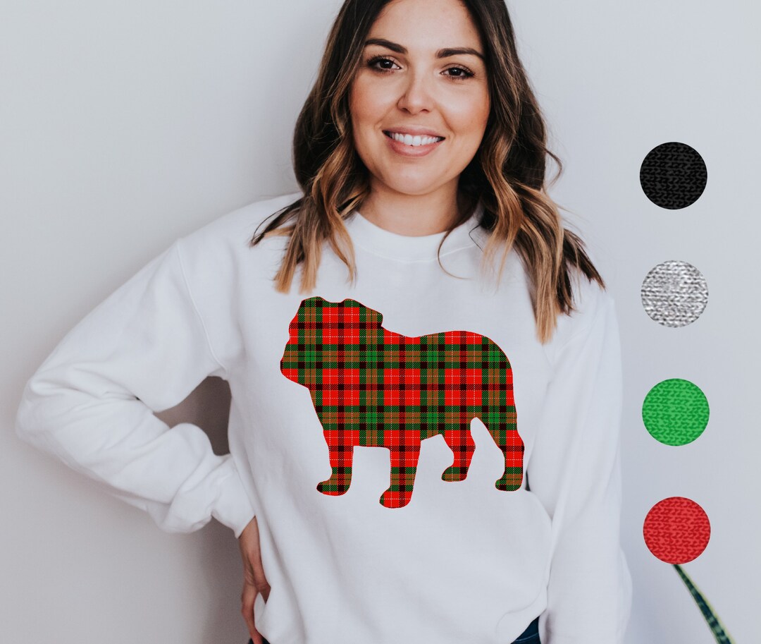 English Bulldog Christmas Sweater English Bulldog Gift Etsy