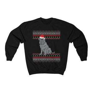 Neapolitan Mastiff Christmas Sweater | Unisex Neapolitan Mastiff Sweatshirt | Mastino Napoletano Gifts | Neapolitan Mom Dad Ugly Holiday