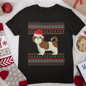 Shih Tzu Weihnachtshemd | Shih Tzu Hemd | Shih Tzu Geschenke | Shih Tzu Mom Shirt | Shih Tzu Papa | Hässliches Shih Tzu Hund TShirt | Shih Tzu Geschenk