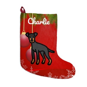Manchester Terrier Stocking | Manchester Terrier Gifts | Manchester Terrier Christmas Stocking | Manchester Terrier Mom Dad Holiday Present