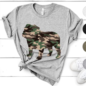 English Bulldog Shirt Unisex | English Bulldog Camouflage Army T | English Bulldog Mom | English Bulldog Gift | English Bulldog Dad Veteran