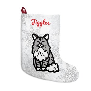 Siberian Cat Stocking | Siberian Cat Gift | Siberian Cat Christmas Stocking | Siberian Cat Mom Present | Siberian Cat Dad Holiday Decoration