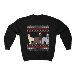 Maglione di Natale del levriero afgano / Felpa unisex del levriero afgano / Regali del levriero afgano / Mamma del levriero afgano Natale brutta vacanza / Papà cane afgano