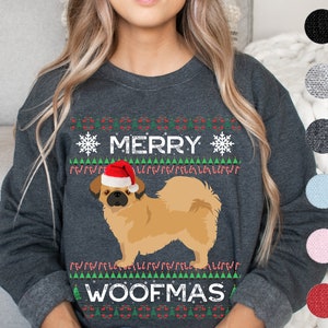 Tibetan Spaniel Natale Maglione / Tibetan Spaniel Regali / Tibetan Spaniel Maglione / Felpa mamma tibetana / Papà tibetano / Maglione Tibbie