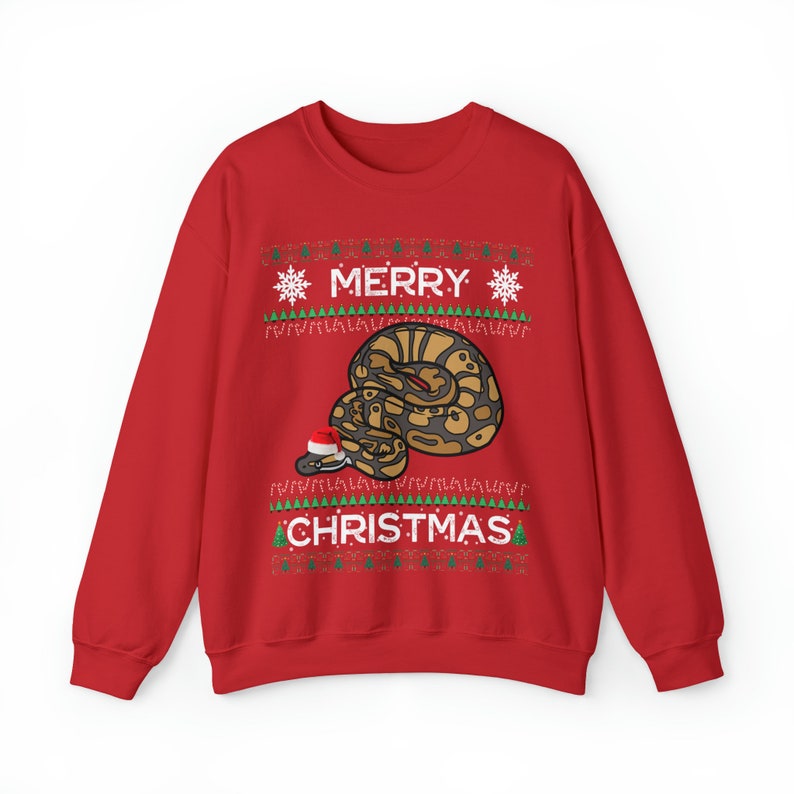 Ball Python Christmas Sweater | Ball Python Gift | Ball Python Sweater | Snake Sweater | Ugly Ball Python Sweatshirt XMas | Snake Mom Dad image 7