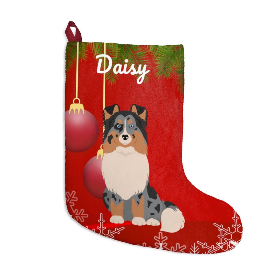 Merle Sheltie Stocking Shetland Sheepdog Gift Sheltie Christmas
