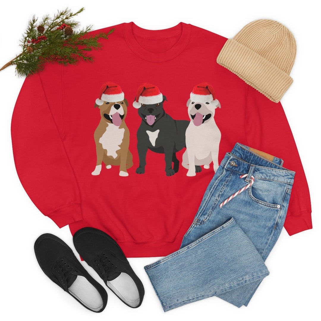 American Staffordshire Terrier Christmas Sweater Amstaff Sweatshirt