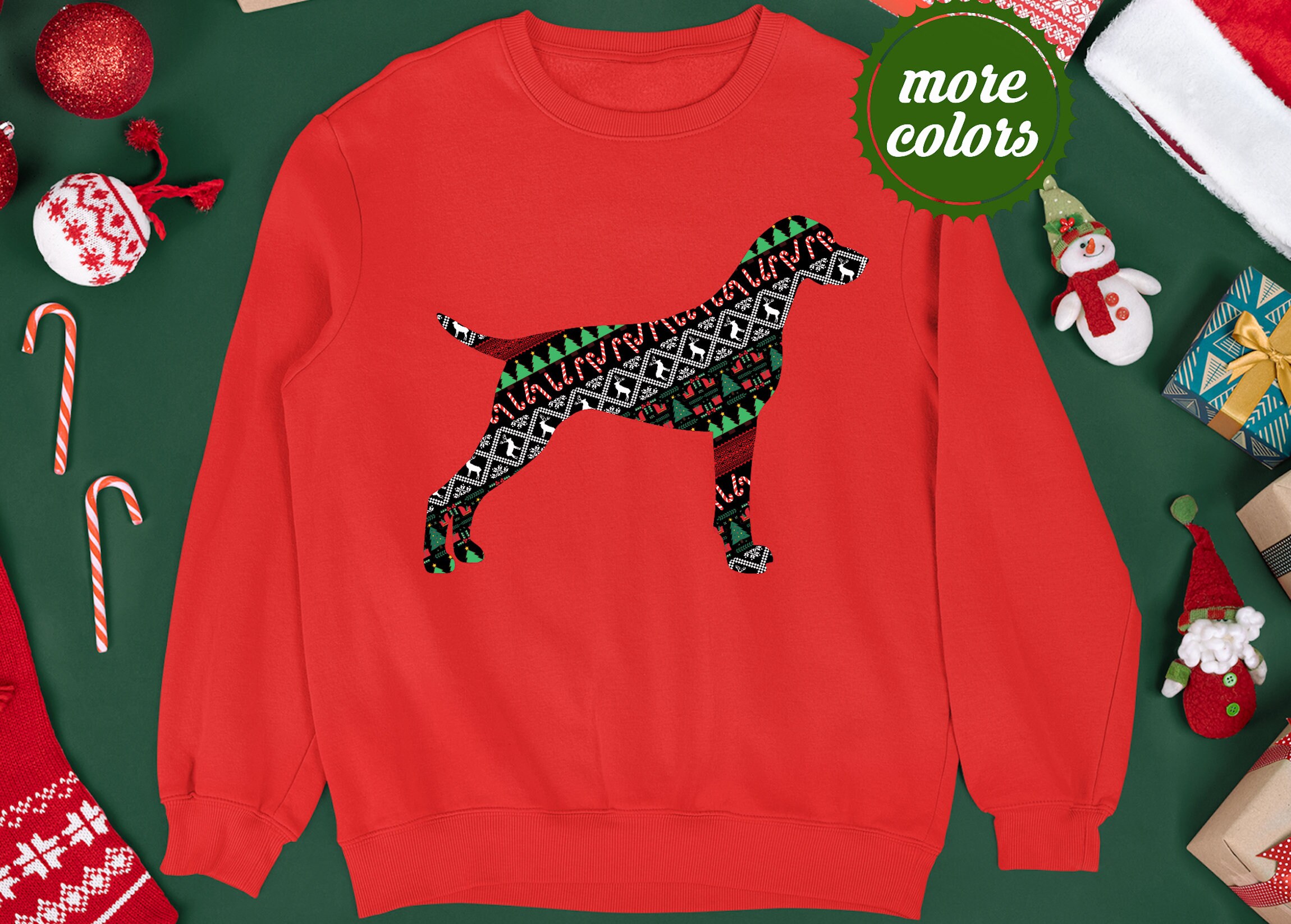 Vizsla hotsell christmas sweater