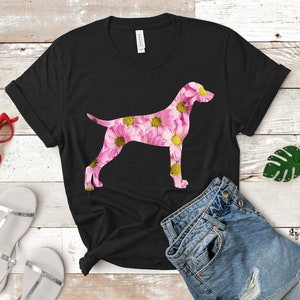 Chemise SGP | Chemise pour maman GSP | Cadeaux pour chien d&#39;arrêt allemand à poils courts | Tshirt à fleurs Gsp | T-shirt maman pointeur | Marguerites mères GSP | Cadeau pointeur