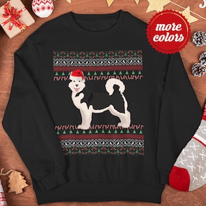 Malamute Christmas Sweater | Unisex Alaskan Malamute Sweatshirt Men Women | Malamute Gifts | Malamute Mom Ugly Holiday | Malamute Dad