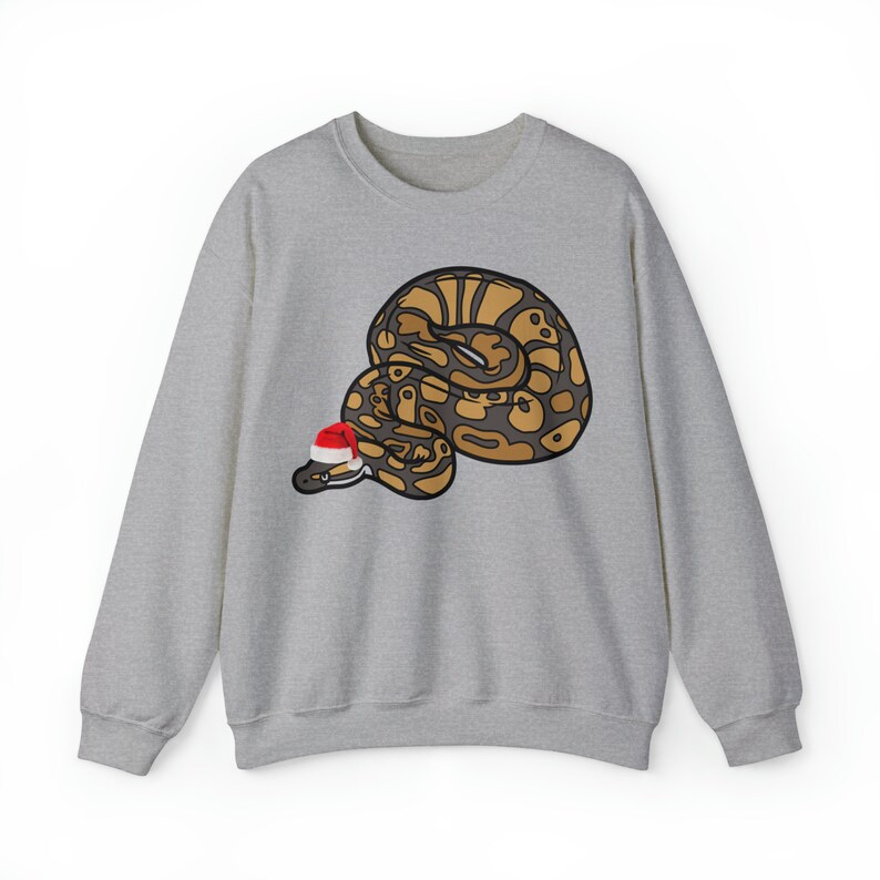 Suéter de pitón bola / Regalo de pitón bola / Suéter navideño de pitón bola / Suéter de serpiente / Mamá serpiente papá / Sudadera fea de pitón bola Navidad imagen 10