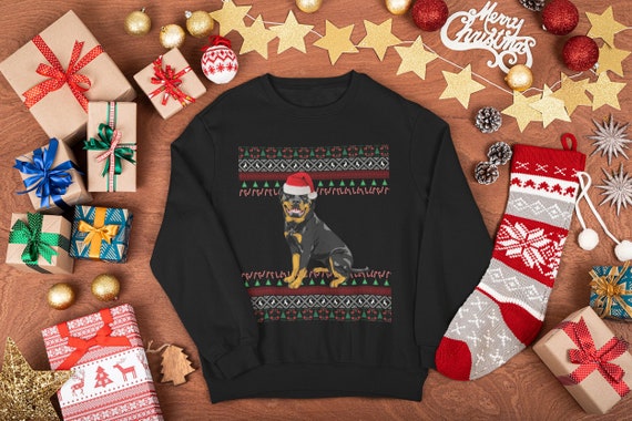 Rottweiler Ugly Christmas Sweater Funny Holiday T-Shirt Rottweiler Ugly Christmas Sweater Funny Holiday T-Shirt