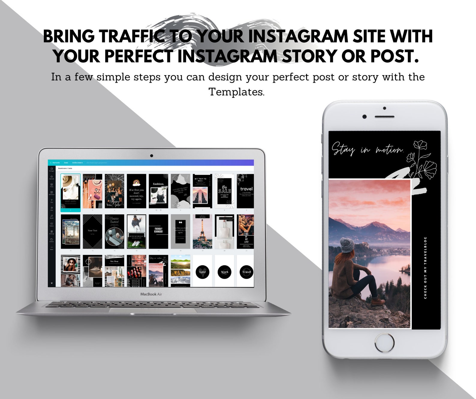 Black Instagram Story Templates Instagram Post Templates Etsy