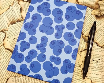 Blueberry Bliss: Blueberries Hardcover Journal - Matte Design - Unique Writing Gift