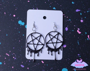 Drip Pentagram Earrings