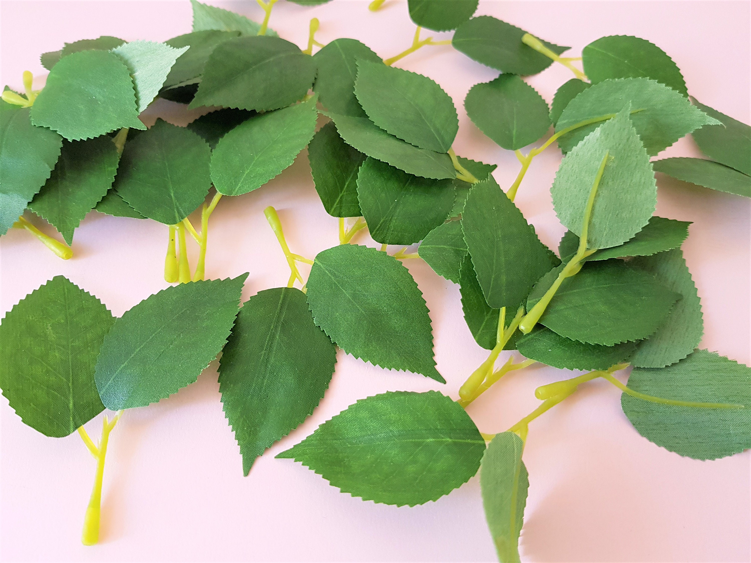 25 Pcs Artificial Leaves Fake Leaf DIY Flower Crown Flower Etsy UK