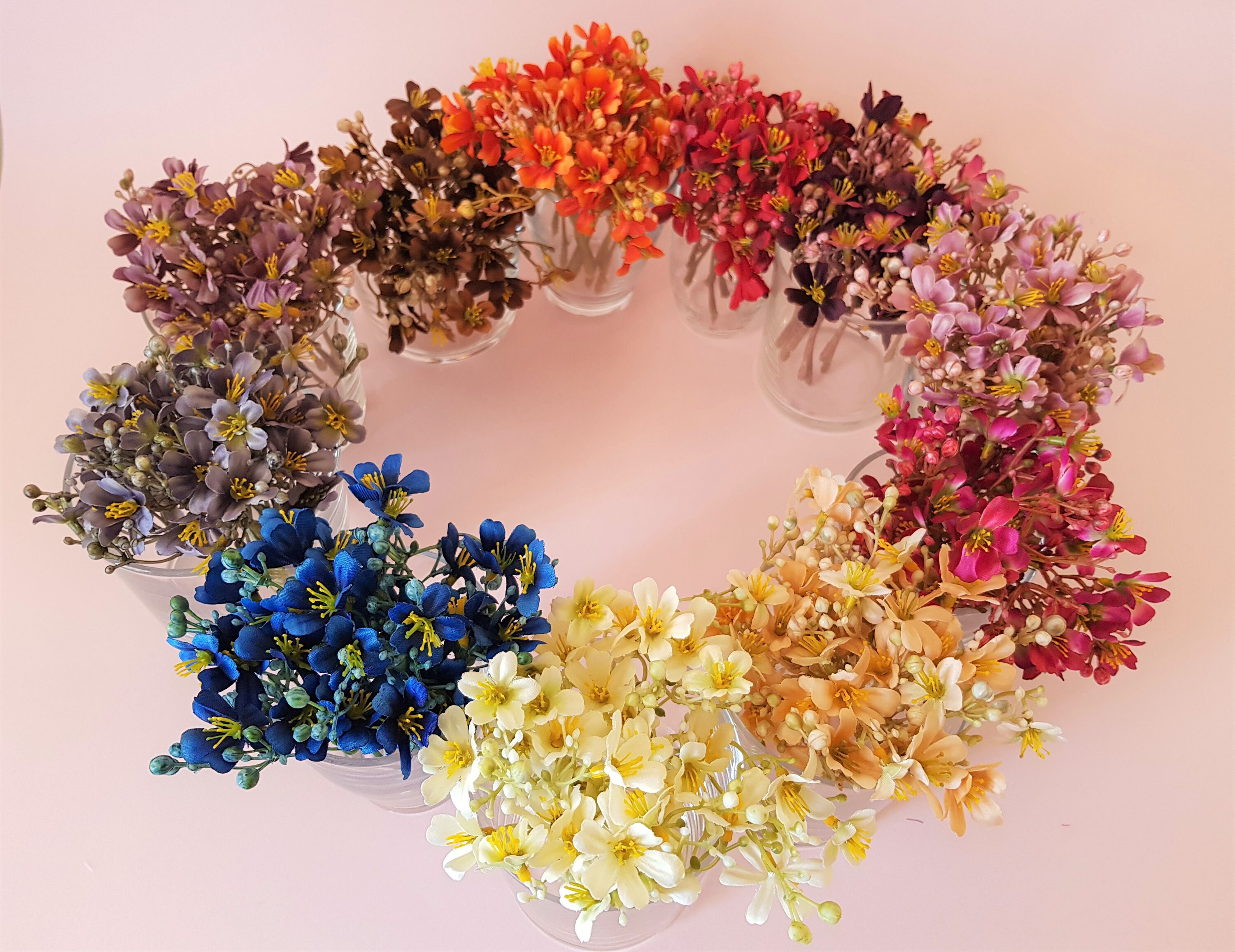 12 pcs Quality Wax Flowers Silk Flowers Floral Arrangement Etsy