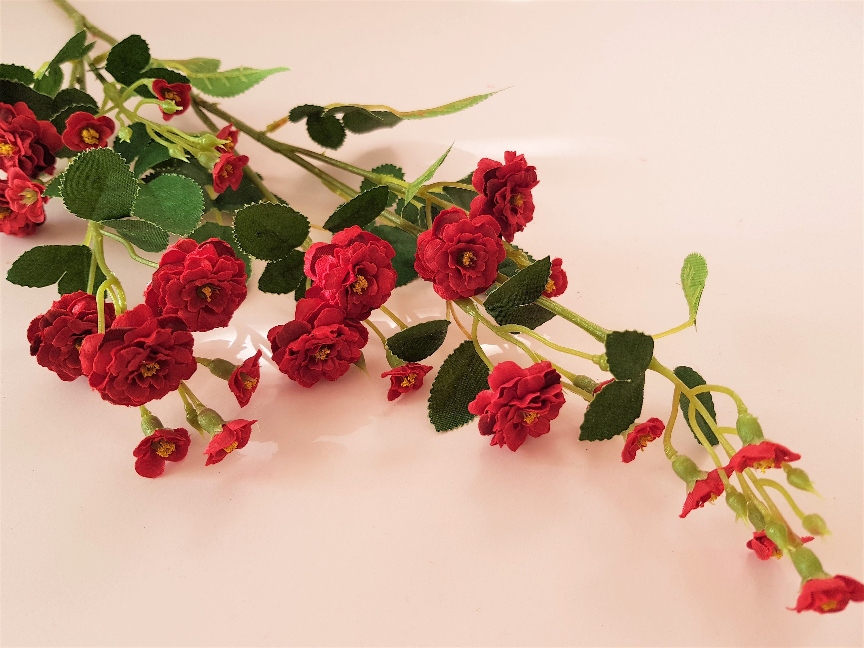 Langer Stiel WILD ROSE künstliche Blumen rote Rosen Etsy