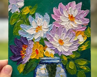 Original Oil Painting “Chrysanthemums”