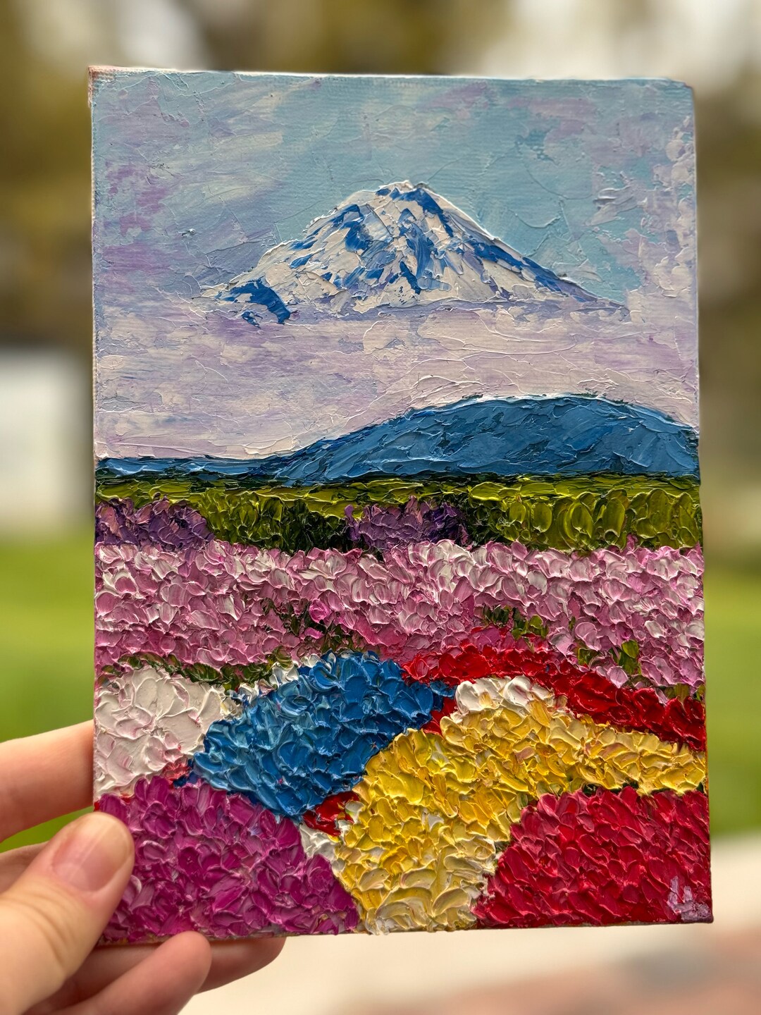 Oil Paint Spring Original Oil Painting «spring Rainier» - Etsy