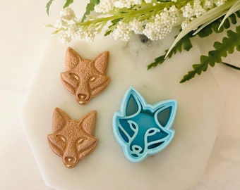 Fox Head Clay Cutter: Forest Animal Mold (1 inch)