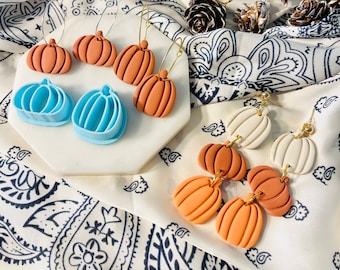 Pumpkin Shape Cutters, Clay Cutters, Pumpkin Silhouette, Pumpkins with lines, Polymer Clay Stud, Cookie Cutter, Polymer Clay Cutter Set