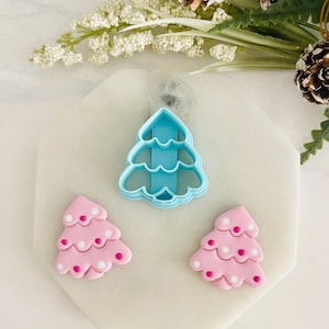 Scalloped Christmas Tree, Tree Shape, Wide Tree, , Holiday Tree, Clay Mold, Christmas, Clay Mold, Polymer Clay Cutter