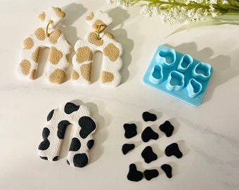 Mini Cow Shapes Cutter, Animal Print Cutter, Abstract Shapes, Clay Mold, Mini Shapes Cutter for Clay Slab, 3D Polymer Clay Cutter