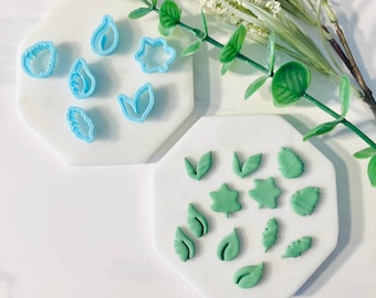 Leaf Stud Earring Cutters: Polymer Clay Fall Leaves Cutter Set