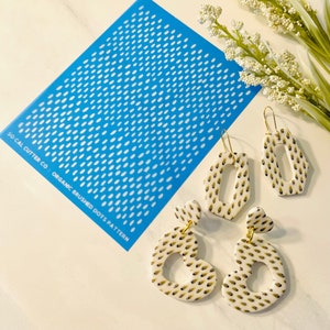 Brushed Dots Clay Silk Screen Stencil: Polymer Clay & Textile Art