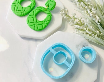 Abstract Donut Polymer Clay Cutter Set: Circle Pebble Shape