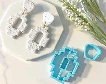 Aztec Arch Polymer Clay Cutter Set: Inca Cross, Trapezoid Stud
