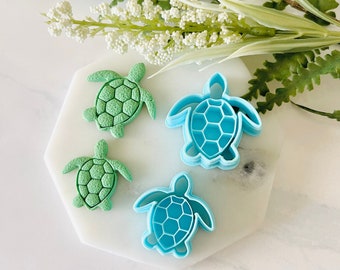 Sea Turtle Clay Cutter, Turtle Shape Pendant, Cookie Cutter, Animal Shape, Under the Sea Clay Cutter, 3D Polymer Clay Cutter Set