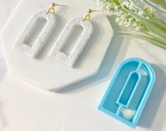Arch Donut Clay Cutter: Minimalist Polymer Clay Mold