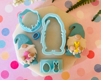 Easter Gnome Clay Cutter Set: Spring Holiday Collection