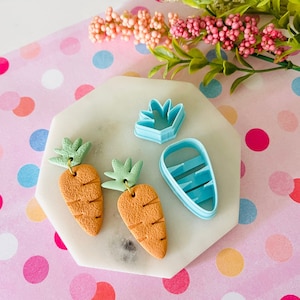 Carrot Dangle Clay Cutter Set: Easter Earring Mold